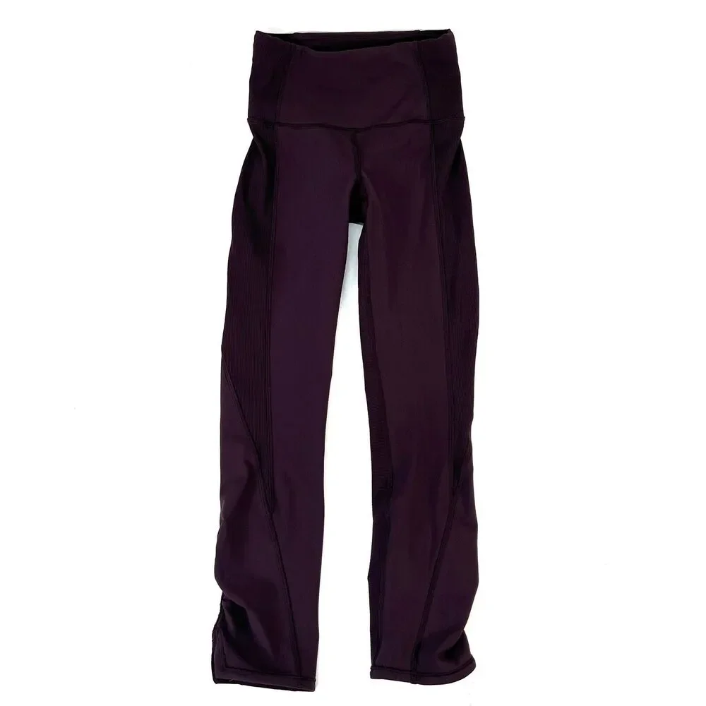 Lululemon On Your Mark Crop Size 2 (23” Inseam) Black Cherry (Burgundy) W6AJFS